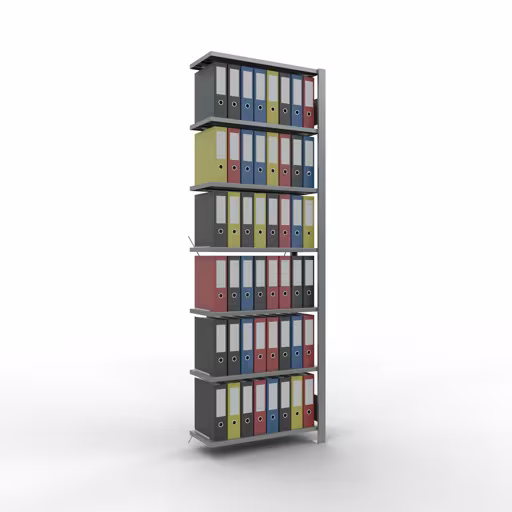Afbeelding nr. 12 van het artikel, kantoorreksysteem MULTIplus85, 2300 x 750 x 300 mm, 7 planken, verzinkt, zonder aanslaglijst uit de productgroep kantoorrekken van Schulte Lagertechnik