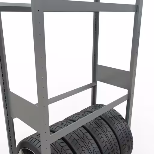 Figuur nr. 13 van het artikel basisrek, wielen-/bandenrek, 3500 x 900 x 400 mm, verzinkt, 5 opslagniveaus met 150 kg vakbelasting per niveau uit de productgroep legbordstellingen van Schulte Lagertechnik