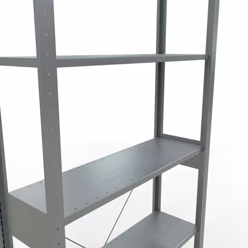 Figuur nr. 8 van het artikel basisrek, legbord-insteeksysteem MULTIplus150, 2500 x 1000 x 300 mm, 6 legborden, verzinkt uit de insteeksysteem-productgroep van Schulte Lagertechnik.
