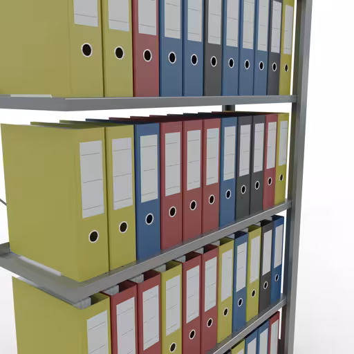 Afbeelding nr. 7 van het artikel aanbouwrekken, kantoorrekken, insteeksysteem MULTIplus85, 2000 x 1000 x 300 mm, 6 legborden, kruisschoor, verzinkt, met aanslagbeugel uit de productgroep kantoorrekken van Schulte Lagertechnik