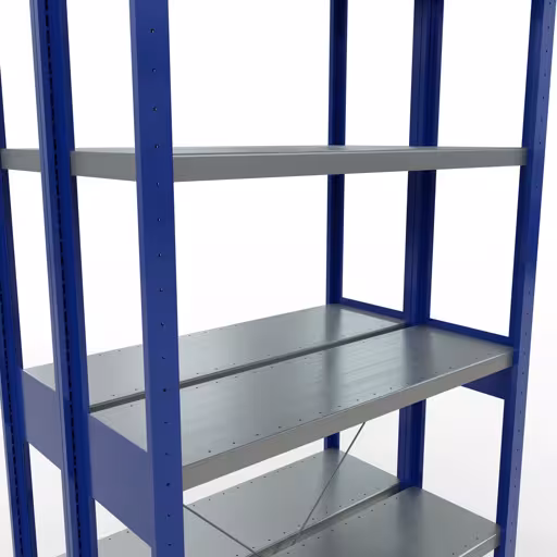 Basisplank, dubbele plank, rekkensysteem MULTIplus250, 2500 x 1000 x (2x300) mm, 2x6 planken, RAL 5010 gentiaanblauw van Schulte Lagertechnik uit de categorie rekken