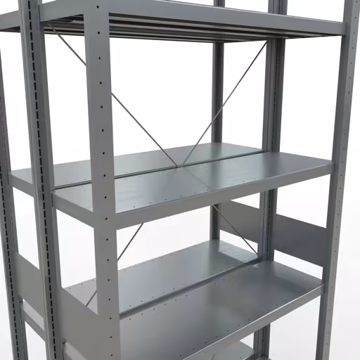 Basisplank, dubbele plank, stellingsysteem MULTIplus250, 3000 x 1000 x (2x300) mm, 2x7 planken, kruisschoor, verzinkt van het merk Schulte Lagertechnik uit het rekkenassortiment