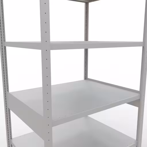 Productafbeelding nr. 15 van het artikel basisplank, plankplank, insteeksysteem MULTIplus330, 2500 x 1000 x 800 mm, 6 planken, kruisschoor, RAL 7035 lichtgrijs Figuur nr. 15 van het artikel basisplank, legbord, insteeksysteem MULTIplus330, 2500 x 1000 x 800 mm, 6 legborden, kruisschoor, RAL 7035 lichtgrijs uit de productgroep insteeksysteem van Schulte Lagertechnik.