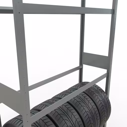 Figuur nr. 10 van het artikel basisrek, wielen-/bandenrek, 3500 x 1200 x 400 mm, verzinkt, 5 opslagniveaus met 150 kg vakbelasting per niveau uit de productgroep stellingrekken van Schulte Lagertechnik