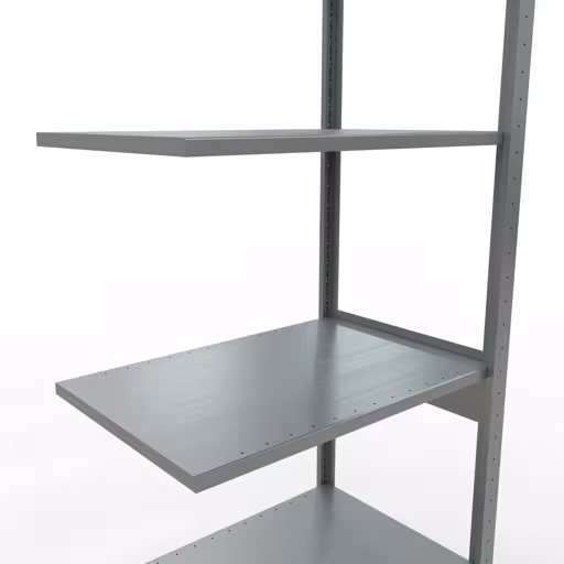 Aanbouwrek, stelling, insteeksysteem MULTIplus150, 2500 x 750 x 500 mm, 6 legborden, verzinkt van het merk Schulte Lagertechnik uit het assortiment insteeksysteem