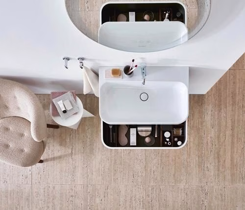 Duravit C.1 monoknop wastafelmengkraan M zonder bedieningshendel, chroom Hansgrohe