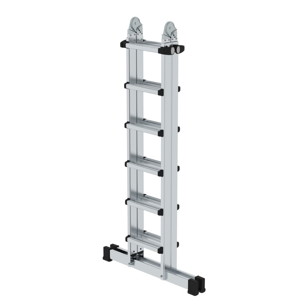 Produktbild (Abb. Ähnlich) 3813395 Munk telescoopladder 4-delig met dwarsbalk 4x6 sporten