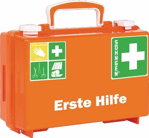 Erste Hilfe Koffer klein QUICK-CD B260xH170xT110 circa mm orange SÖHNGEN