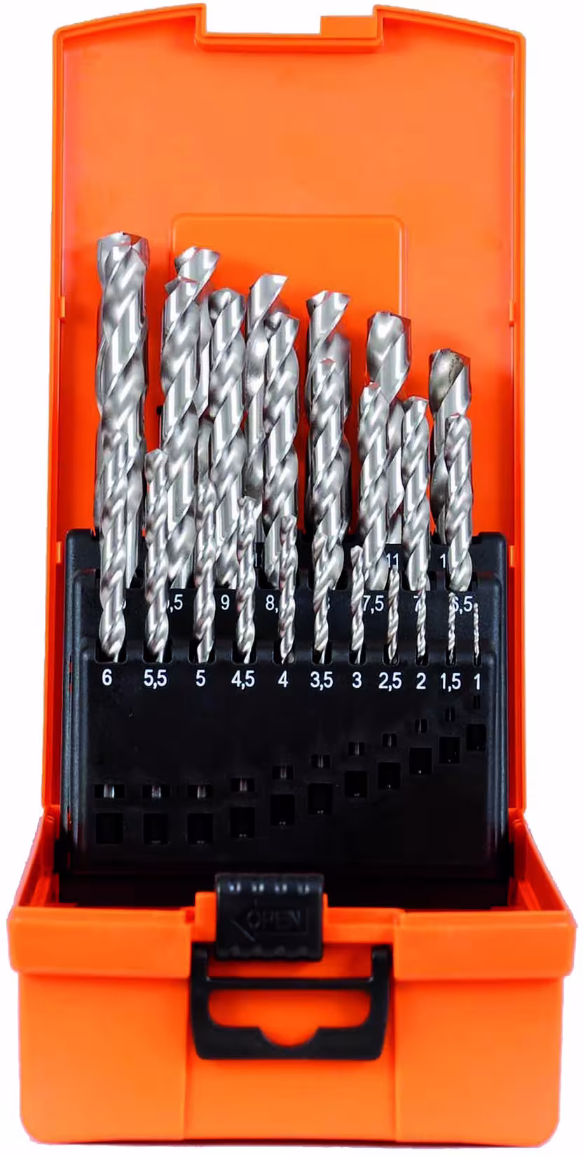 Kunststof cassette HSS-G 1-13 mm 25 stuks van PROJAHN Kunststof cassette HSS-G 1-13 mm 25 stuks, boor, art.nr. 67375