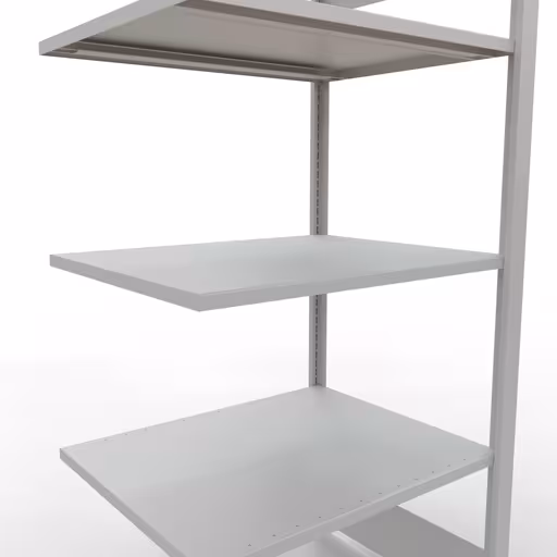 Figuur nr. 15 van het artikel aanbouwrekken, kantoorrekken, insteeksysteem MULTIplus150, 1800 x 750 x 600 mm, 5 planken, zonder middenaanslag, lichtgrijs uit de productgroep kantoorrekken van het merk Schulte Lagertechnik.