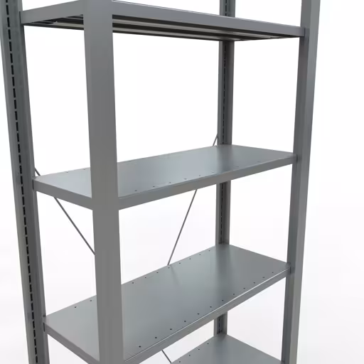 , kantoorreksysteem MULTIplus85, 2300 x 750 x 300 mm, 7 planken, verzinkt, zonder aanslaglijst van Schulte Lagertechnik uit het assortiment kantoorrekken
