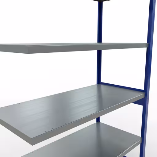 Afbeelding nr. 15 van het artikel aanbouwrekken, legbordstellingen, insteeksysteem MULTIplus250, 2500 x 1300 x 600 mm, 6 legborden, lengtestangen, RAL 5010 gentiaanblauw/verzinkt uit de productgroep insteeksysteem van Schulte Lagertechnik.