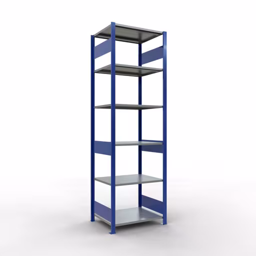 Productafbeelding nr. 15 van het artikel basisplank, legbord, insteeksysteem MULTIplus150, 2500 x 750 x 600 mm, 6 legborden, RAL 5010 gentiaanblauw/verzinkt/verzinkt uit het insteeksysteem assortiment van Schulte Lagertechnik