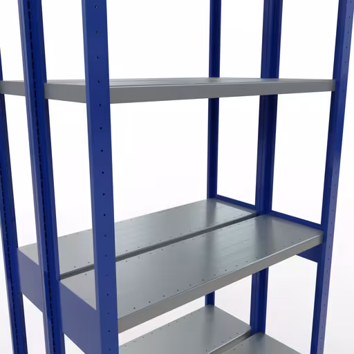Productafbeelding nr.6 van het artikel basisplank, dubbele plank, rekkensysteem MULTIplus250, 3000 x 1000 x (2x300) mm, 2x7 planken, RAL 5010 gentiaanblauw uit het rekkenprogramma van het merk Schulte Lagertechnik