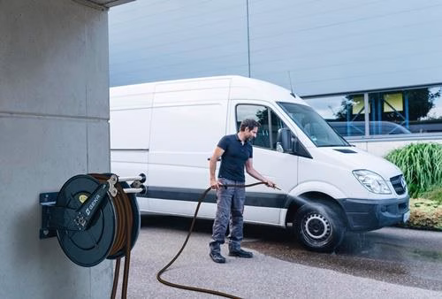 Detailbild 4084456 Schlauchaufroller PA30 Anschlussgewinde 33,25mm Gewinde 1 Außengewinde Zoll pulverbeschichteter Stahl GEKA