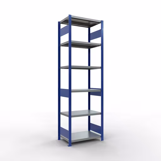 Figuur nr. 13 van het artikel basisrek, legbord, insteeksysteem MULTIplus250, 2500 x 750 x 500 mm, 6 legborden, lengtestangen, RAL 5010 gentiaanblauw/verzinkt/verzinkt uit de insteeksysteem productgroep van Schulte Lagertechnik.