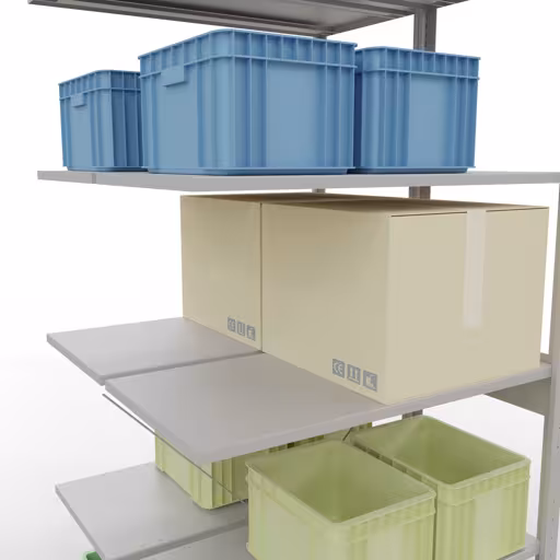 Productafbeelding nr. 8 van het artikel aanbouwplank, dubbele plank, stellingsysteem MULTIplus150, 2500 x 1000 x (2x500) mm, 2x6 planken, RAL 7035 lichtgrijs uit het assortiment stellingrekken van Schulte Lagertechnik