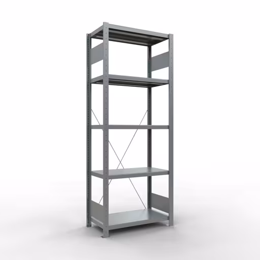 Extra afbeelding van het artikel Basisplank, legplank, insteeksysteem MULTIplus250, 2000 x 750 x 400 mm, 5 legborden, dwarsschoor, verzinkt vanaf basisplank