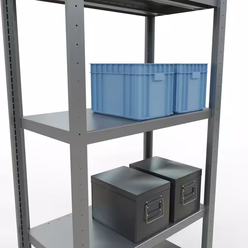 Figuur nr. 9 van het artikel basisrek, legbord, insteeksysteem MULTIplus250, 2000 x 750 x 400 mm, 5 legborden, verzinkt uit de productgroep insteeksysteem van het merk Schulte Lagertechnik.