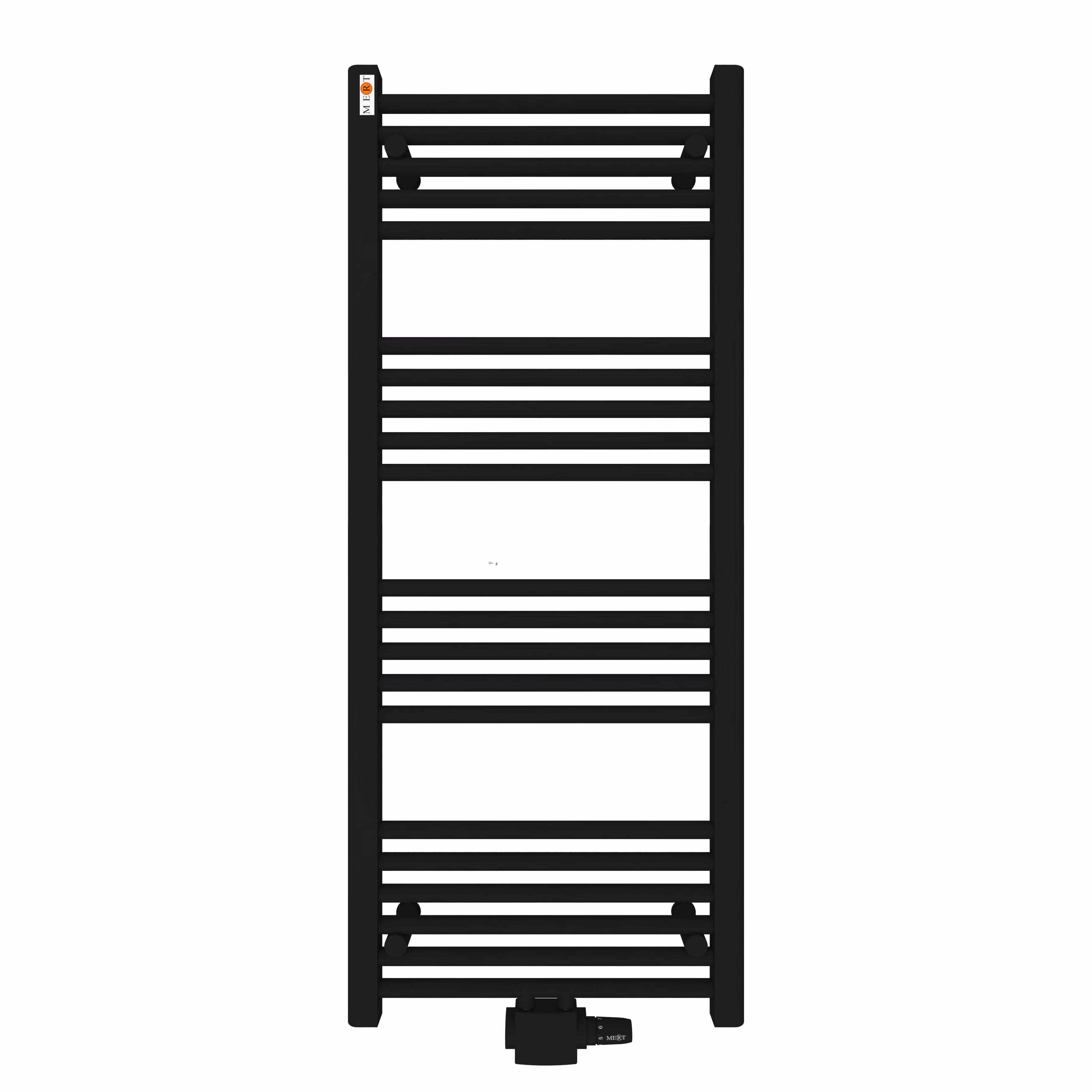 Ohne Text 3841988 MERT Comfort M badkamer radiator, zwart recht, 500x1200mm
