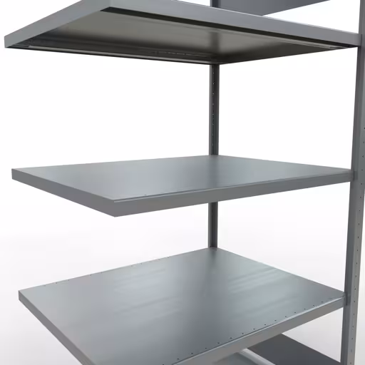 Figuur nr. 15 van het artikel aanbouwrekken, legbordstellingen, insteeksysteem MULTIplus250, 2000 x 1000 x 800 mm, 5 legborden, lengtestangen, verzinkt uit de productgroep insteeksysteem van Schulte Lagertechnik.