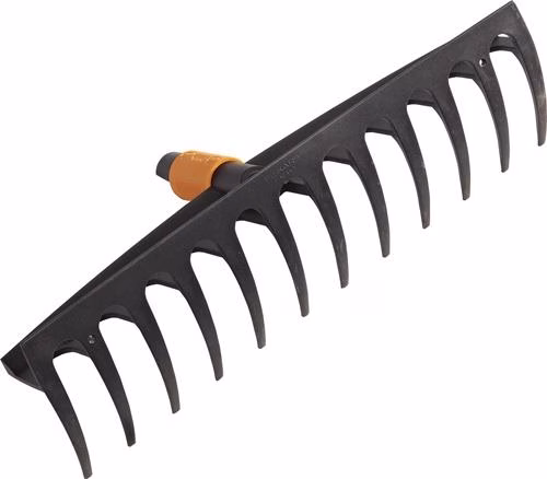 Kunststof hark QuikFit™ met een werkbreedte van 410 mm en 12 tanden, FISKARS, uit de categorie Schoffels, harken en klein gereedschap, artikelnummer 4000722220