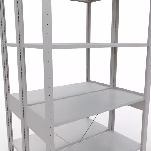 Andere weergave van het artikel Basisplank, dubbele plank, legplank-insteeksysteem MULTIplus150, 2500 x 1000 x (2x400) mm, 2x6 legborden, kruisschoor, RAL 7035 lichtgrijs uit de categorie legborden