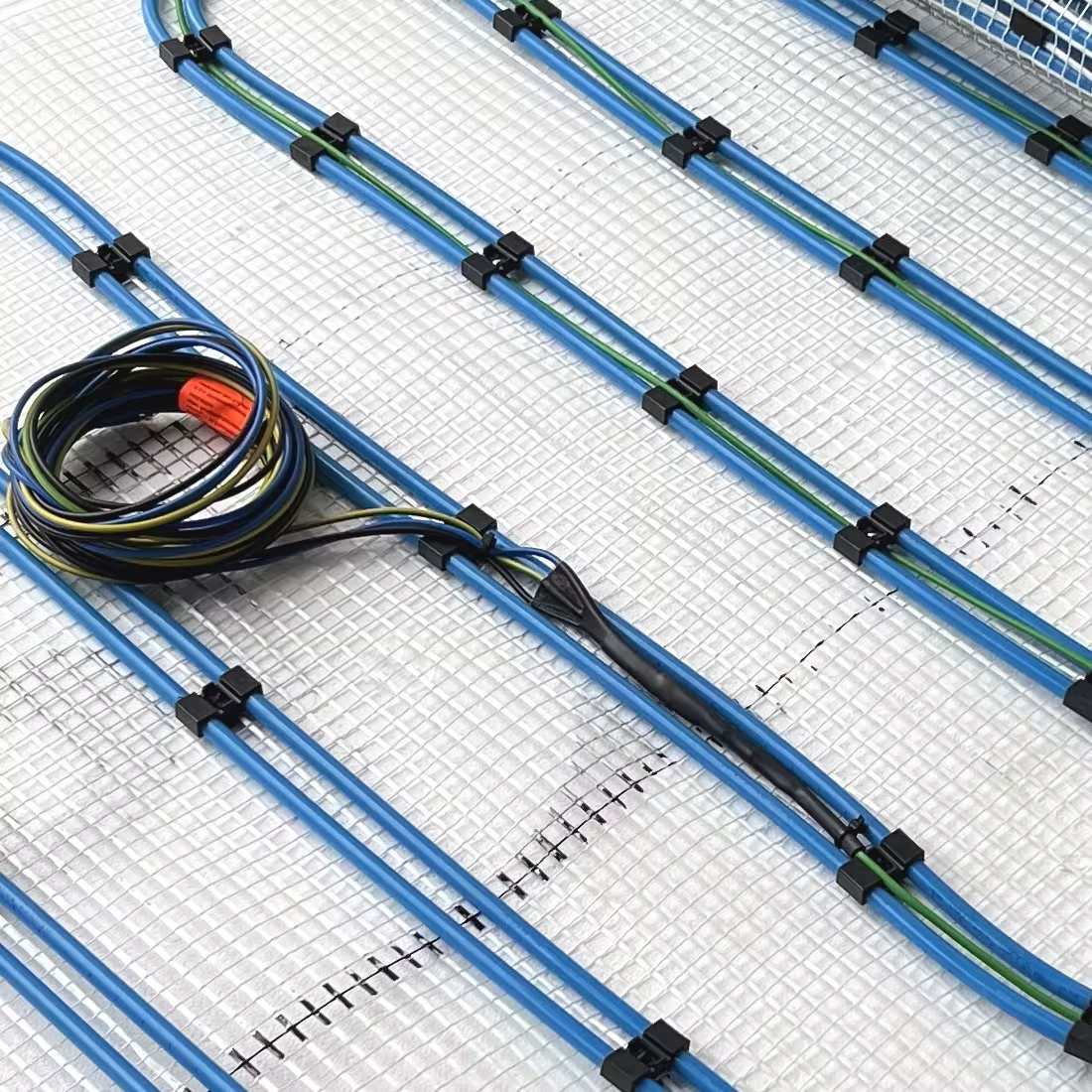 HoWaTech Duo Hybride warmwater elektrische vloerverwarming | Set met verwarmingsmat en verbindingsdelen verwarmingsoppervlak 10m² van HoWaTech uit de categorie vloerverwarming