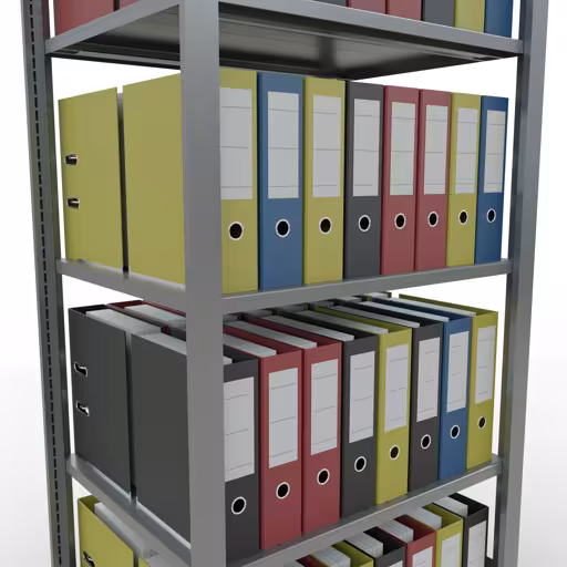 Afbeelding nr. 13 van het artikel, kantoorrekken, insteeksysteem MULTIplus150, 1800 x 750 x 600 mm, 5 legborden, verzinkt, zonder middenaanslag uit de productgroep kantoorrekken van Schulte Lagertechnik