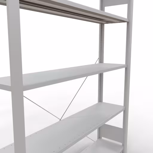Figuur nr. 11 van het artikel, kantoorrekken, insteeksysteem MULTIplus85, 1800 x 1300 x 300 mm, 5 planken, zonder aanslaglijst, lichtgrijs uit de productgroep kantoorrekken van Schulte Lagertechnik.