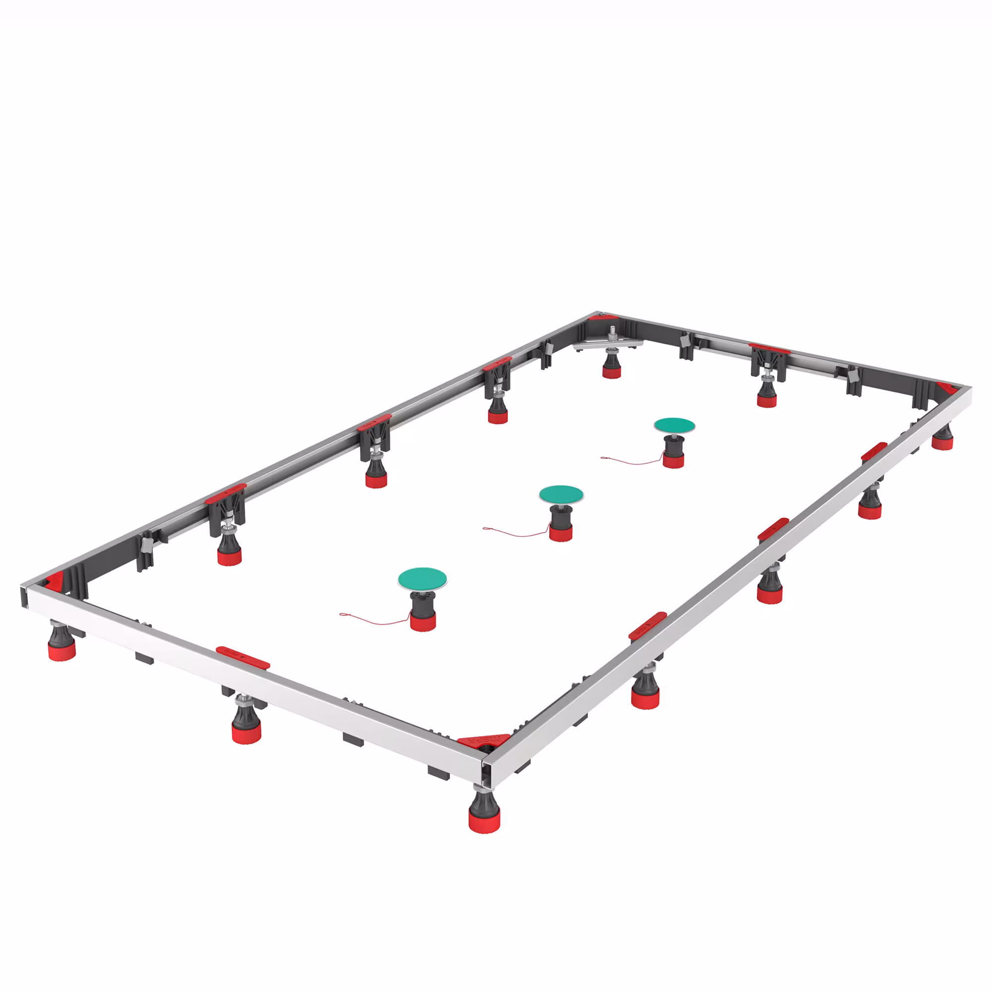 MEPA montageframe SF rechthoek XL 100 - 180 cm universeel voor grote stalen kuipen van MEPA MEPA-poten voor douche en bad, badpoten & montageaccessoires, art.nr. 8347109