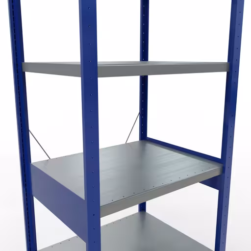 Figuur nr. 10 van het artikel basisrek, legplank-insteeksysteem MULTIplus250, 2500 x 750 x 600 mm, 6 legborden, RAL 5010 gentiaanblauw/verzinkt/verzinkt uit de productgroep insteeksysteem van het merk Schulte Lagertechnik