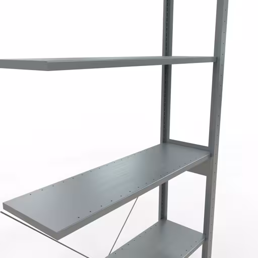 Productafbeelding nr. 13 van het artikel Aanbouwrekken, legbordstellingen, insteeksysteem MULTIplus85, 2500 x 1000 x 300 mm (HxBxD), 6 legborden, kruisschoor, verzinkt Figuur nr. 13 van het artikel aanbouwrekken, legbordstellingen, insteeksysteem MULTIplus85, 2500 x 1000 x 300 mm, 6 legborden, verzinkt uit de productgroep insteeksysteem van het merk Schulte Lagertechnik.