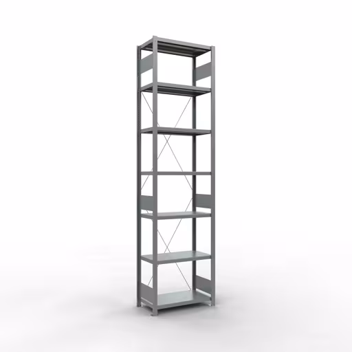 Productafbeelding nr. 15 van het artikel basisplank, legbord, insteeksysteem MULTIplus250, 3000 x 750 x 400 mm, 7 legborden, kruisschoor, verzinkt uit het assortiment insteeksysteem van het merk Schulte Lagertechnik