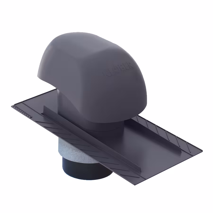 Venduct ventilatieset aansluiting tot DN 160 voor leisteen en blank antraciet, thermisch geïsoleerd van Klöber Venduct ventilatieset, steile dakdoorgangen, artikelnr. KE0563-3-GD-0429