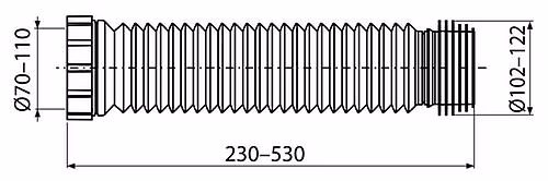 Zusatzbild 2587878 WC-aansluitstuk 20-52cm