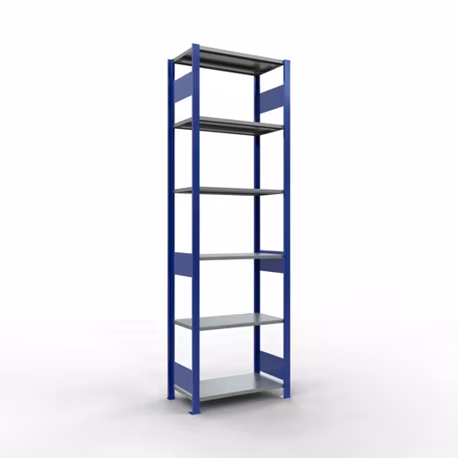 Productafbeelding nr. 14 van het artikel basisplank, legbord, insteeksysteem MULTIplus150, 2500 x 750 x 400 mm, 6 legborden, RAL 5010 gentiaanblauw/verzinkt/verzinkt uit het insteeksysteem assortiment van Schulte Lagertechnik