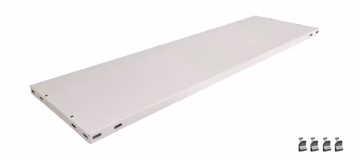 Afbeelding nr. 7 van het artikel extra plank MULTIplus85 1300 x 300, RAL 7035 lichtgrijs, inclusief 4 plankdragers uit de productgroep kantoorrekken van Schulte Lagertechnik
