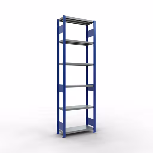 Figuur nr. 15 van het artikel basisrek, legbord, insteeksysteem MULTIplus250, 2500 x 750 x 300 mm, 6 legborden, lengtestangen, RAL 5010 gentiaanblauw/verzinkt/verzinkt uit de insteeksysteem productgroep van Schulte Lagertechnik.