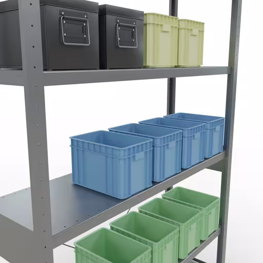 Productafbeelding nr. 15 van artikel insteeksysteem basisplank 2500x1300x400 mm, type 250 kg, verzinkt Figuur nr. 15 van het artikel insteeksysteem basisplank 2500x1300x400 mm, type 250 kg, verzinkt uit de insteeksysteem productgroep van Schulte Lagertechnik