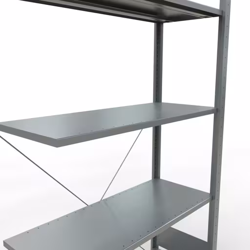 Figuur nr. 16 van het artikel aanbouwrekken, legbordstellingen, insteeksysteem MULTIplus85, 2000 x 1000 x 400 mm, 5 legborden, verzinkt uit de productgroep insteeksysteem van het merk Schulte Lagertechnik.