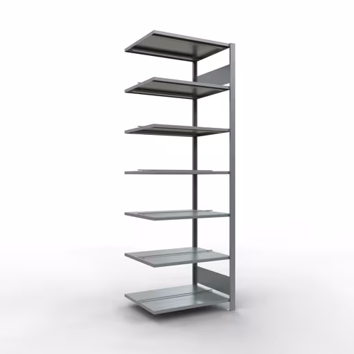 Afbeelding nr. 10 van het artikel aanbouwrekken, kantoorrekken, insteeksysteem MULTIplus150, 2300 x 750 x 600 mm, 7 legborden, lengtestangen, verzinkt, met middenaanslag uit de productgroep kantoorrekken van Schulte Lagertechnik