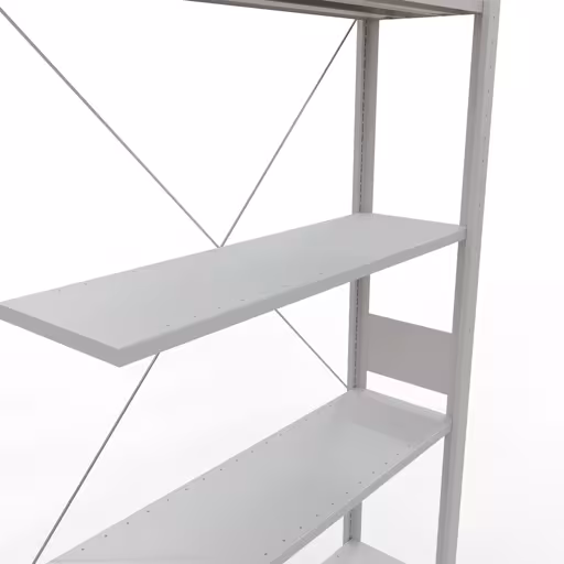 Figuur nr. 14 van het artikel aanbouwrekken, legbordstellingen, insteeksysteem MULTIplus85, 3000 x 1000 x 300 mm, 7 legborden, RAL 7035 lichtgrijs uit de productgroep insteeksysteem van het merk Schulte Lagertechnik.