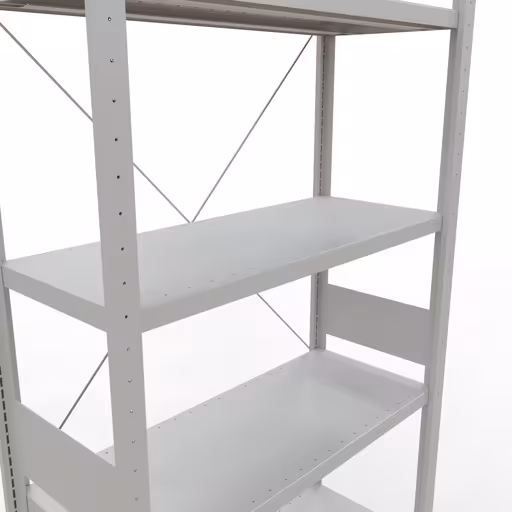 Figuur nr. 15 van het artikel basisplank, legbord, insteeksysteem MULTIplus330, 3000 x 1000 x 400 mm, 7 legborden, kruisschoor, RAL 7035 lichtgrijs uit de productgroep insteeksysteem van Schulte Lagertechnik.