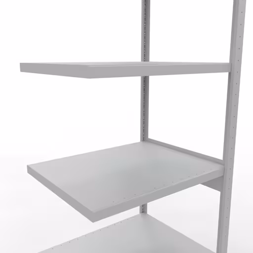 Figuur nr. 15 van het artikel aanbouwrekken, legbordstellingen, insteeksysteem MULTIplus250, 2500 x 750 x 600 mm, 6 legborden, lengtestangen, RAL 7035 lichtgrijs uit de insteeksysteem productgroep van Schulte Lagertechnik.