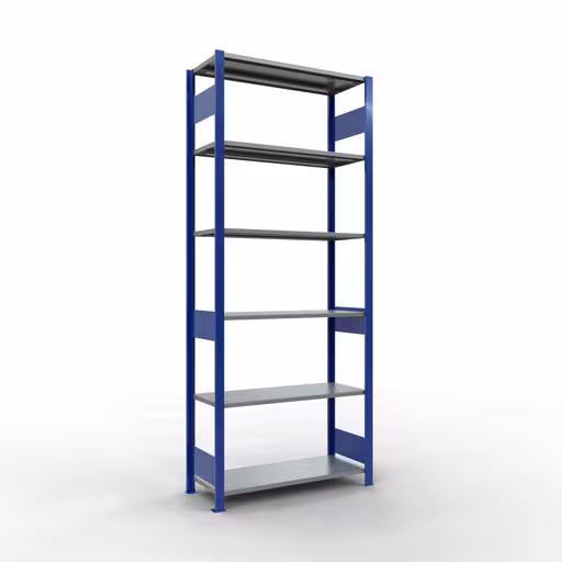 Productafbeelding nr. 12 van het artikel basisplank, legbord, insteeksysteem MULTIplus150, 2500 x 1000 x 400 mm, 6 legborden, RAL 5010 gentiaanblauw/verzinkt uit het insteeksysteem-assortiment van Schulte Lagertechnik