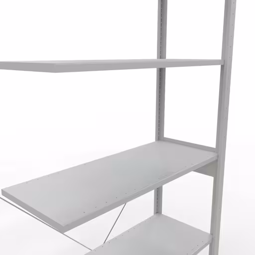 Figuur nr. 8 van het artikel aanbouwrekken, legbordstellingen, insteeksysteem MULTIplus85, 2500 x 1000 x 400 mm, 6 legborden, RAL 7035 lichtgrijs uit de productgroep insteeksysteem van Schulte Lagertechnik