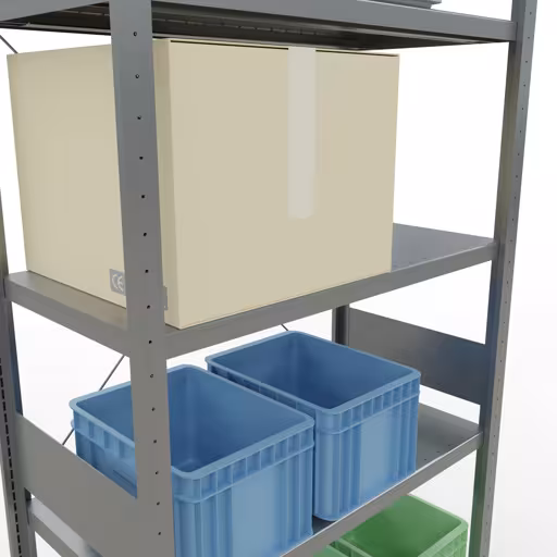 Extra afbeelding van het artikel Basisplank, legplank, insteeksysteem MULTIplus250, 3000 x 1000 x 500 mm, 7 legborden, dwarsschoor, verzinkt vanaf basisplank