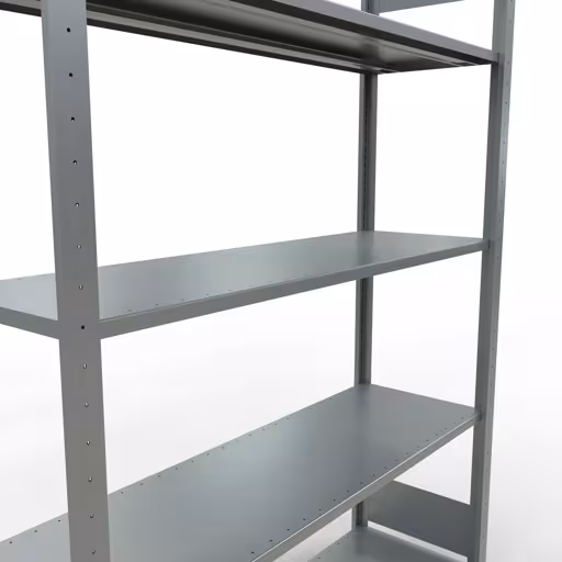 Basisplank, legplank, insteeksysteem MULTIplus150, 2000 x 1300 x 400 mm, 5 legborden, lengtestangen, verzinkt van Schulte Lagertechnik met het artikelnr. 12740-130-LR