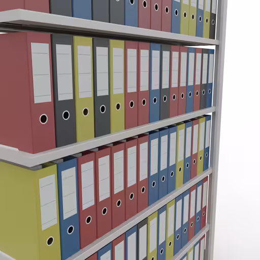 Afbeelding nr. 13 van het artikel, kantoorrekken, insteeksysteem MULTIplus85, 2300 x 1300 x 300 mm, 7 planken, met aanslaglijst, lichtgrijs uit de productgroep kantoorrekken van Schulte Lagertechnik